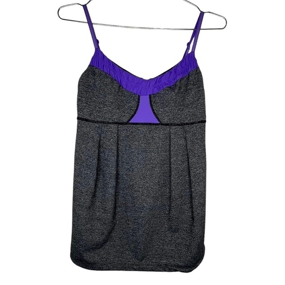 Lululemon Yogi Dance Tank Cinch Cord Pleated Scalloped Strap Athleisure - Picture 1 of 6